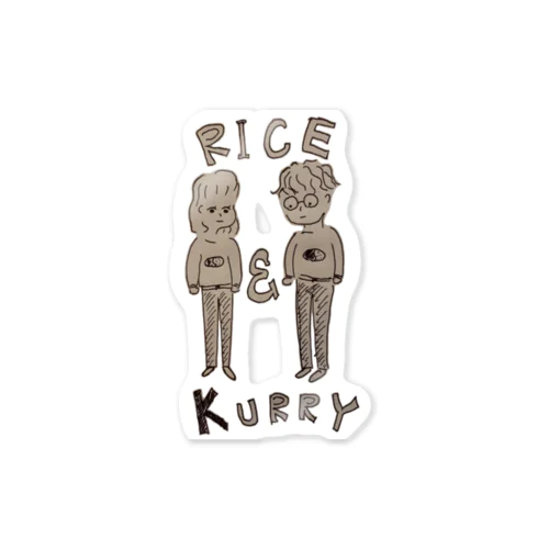 さちなち【RICE&KURRY】 ステッカー