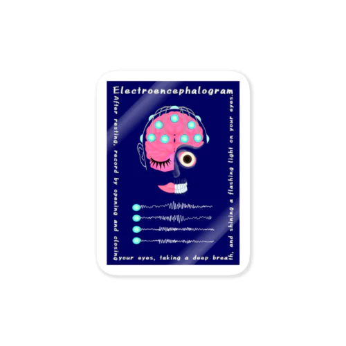 脳波検査ポスター Sticker