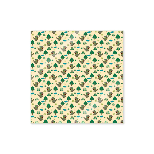 モッコメリアンパターン-緑 Sticker