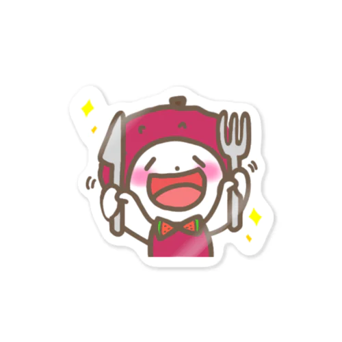 らいちちゃん　ごはん Sticker