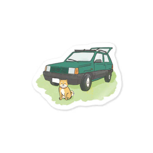 【緑】ぱんだといぬ Sticker