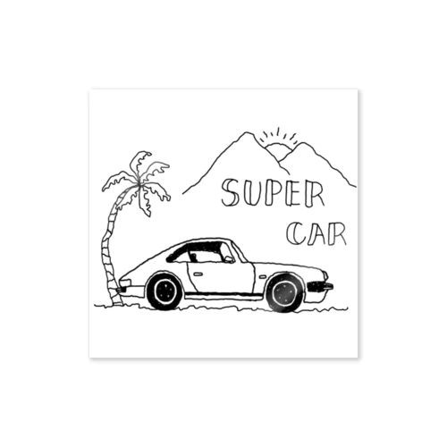 Super Car. Sticker