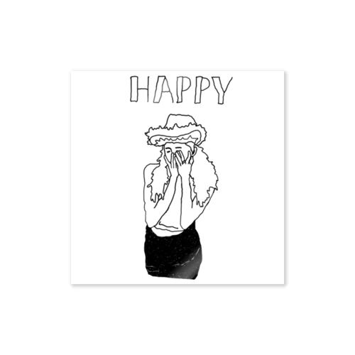 Happy. Sticker