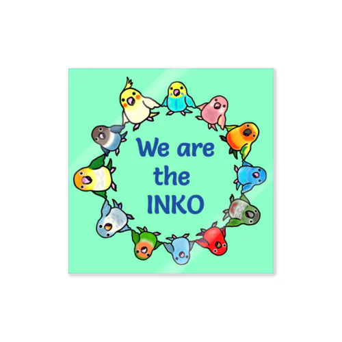 We are the INKO・アクアグリーン Sticker