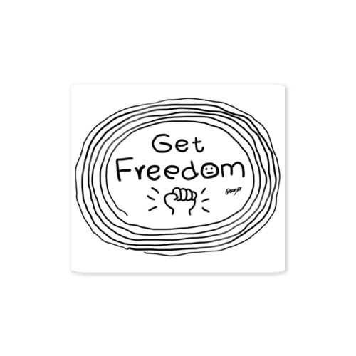 【Get Freedom】自由を手にいれろ#19W ステッカー
