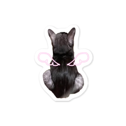 天使のバックショットねこ Sticker