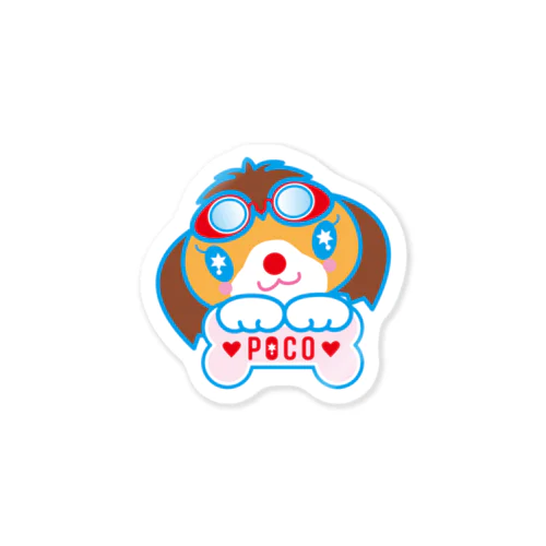 SUPER HERO DOG POCO  Sticker