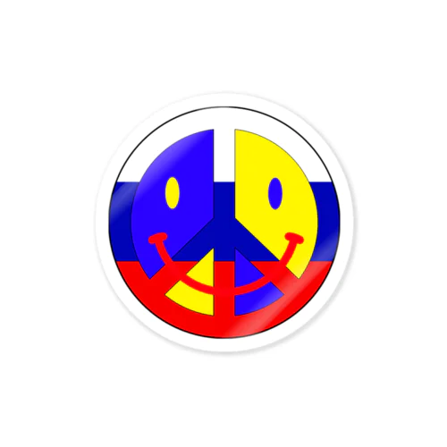 ダブルピース（ロシアウクライナの平和） Sticker