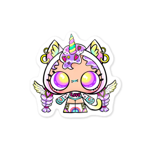 ねこかぶりちゃん☆MAGICAL UNICORN Sticker