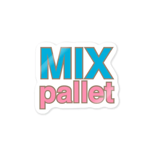 MIX pallet 水色×ピンク Sticker