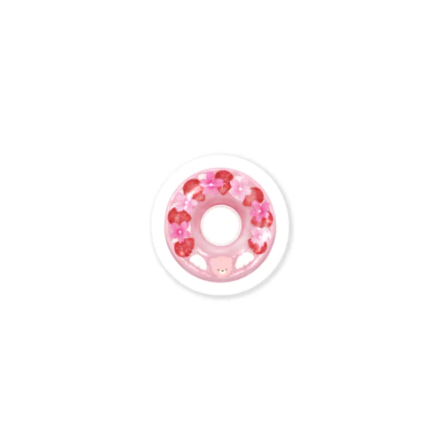 くまさんのフラワーババロア Sticker