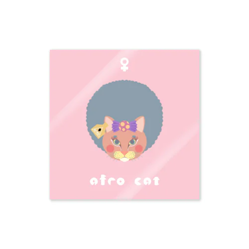 afro cat ステッカー