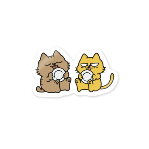 ねこステッカー　うまうま Sticker