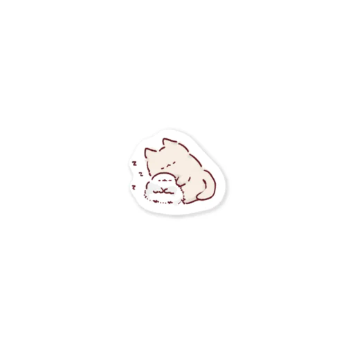 すやすやシマエナガねこ Sticker