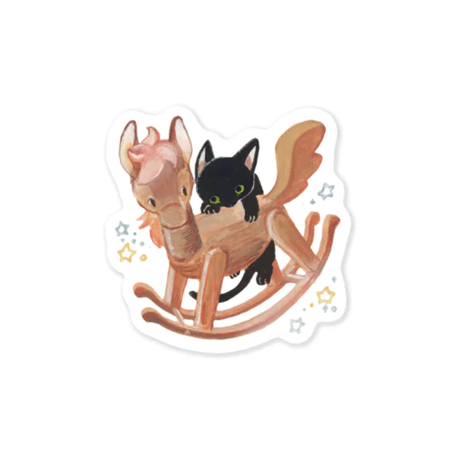 木馬とくろねこシリーズ Sticker