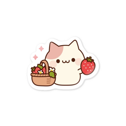 ラブリーなにゃんこ　いちごver. Sticker