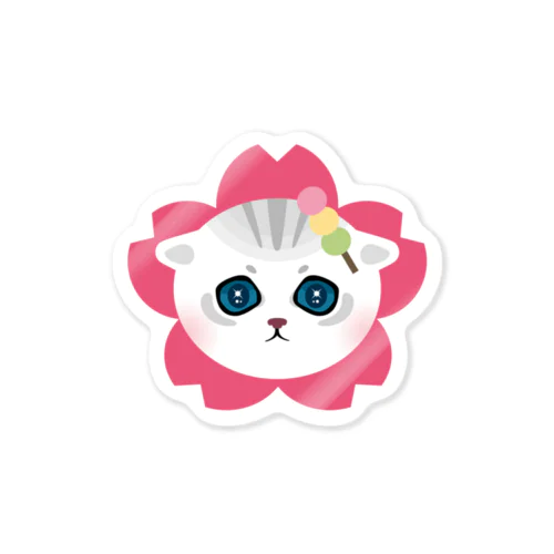 かぶりものアニマルズ＊桜ねこ Sticker