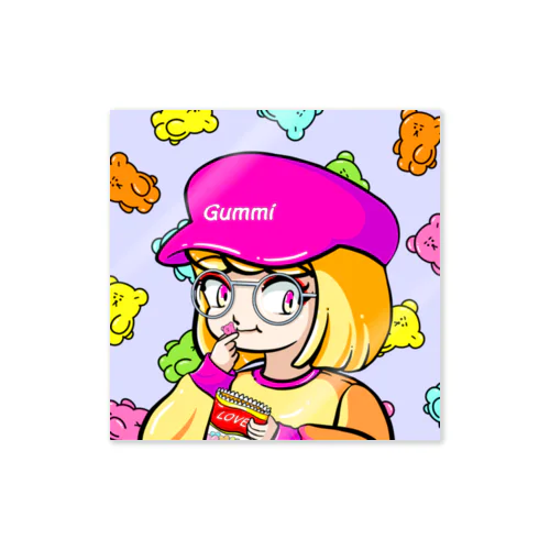 Gummi girl＆bears Sticker
