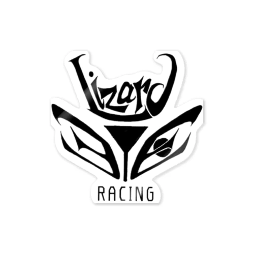 Lizard EYE RACING　ブラックプリント ステッカー