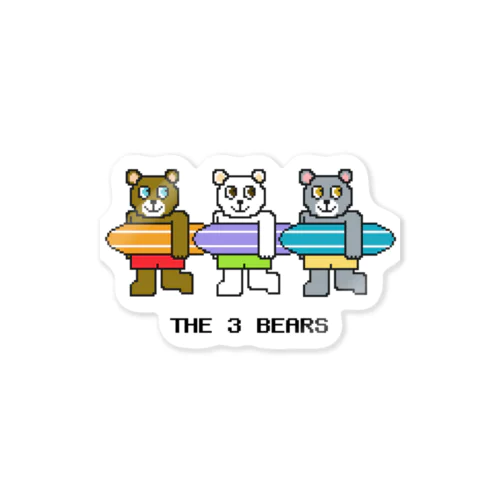 THE 3 BEARS(サーフィン) ステッカー