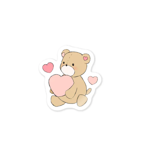 ハートが大好きなクマ🧸 Sticker