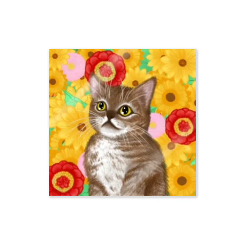 ねこ 花×華  Sticker