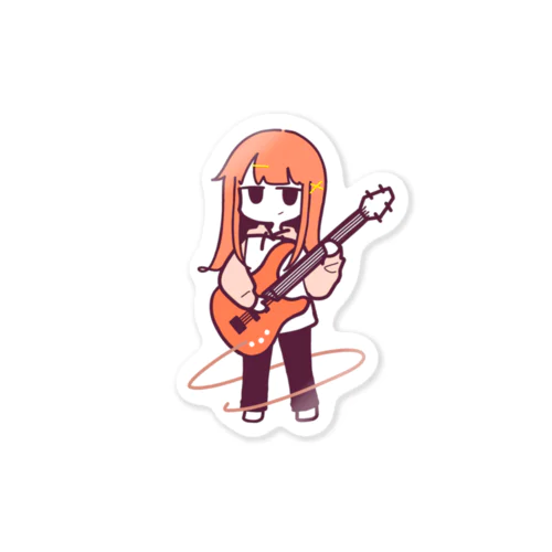 ベースガール　桃 Sticker