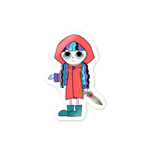 Rainちゃんの雨降りチェック Sticker