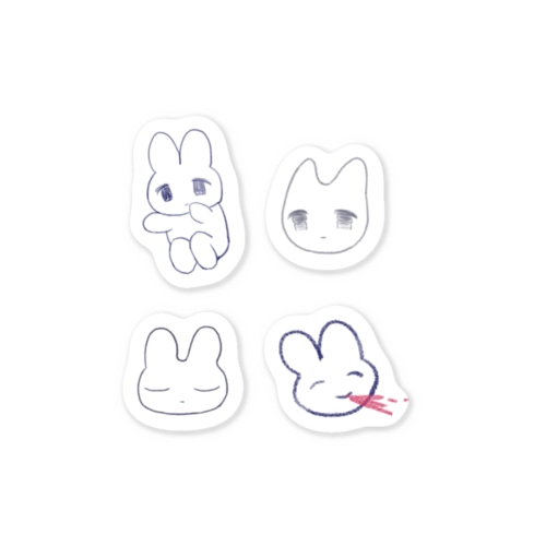 ゆるうさセット2 Sticker