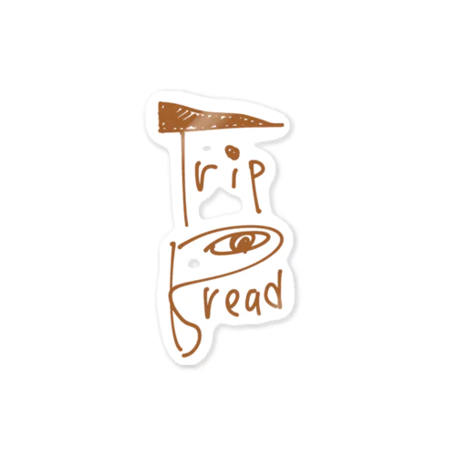 旅するパン　ロゴデザイン ステッカー