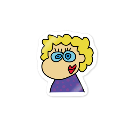 カラフルパーマちゃん Sticker