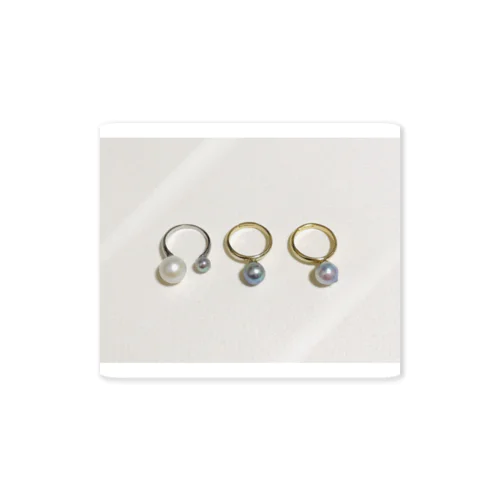 mikyacraft baroque pearl rings Sticker