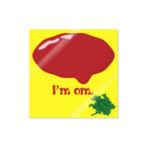 I'm om. Sticker