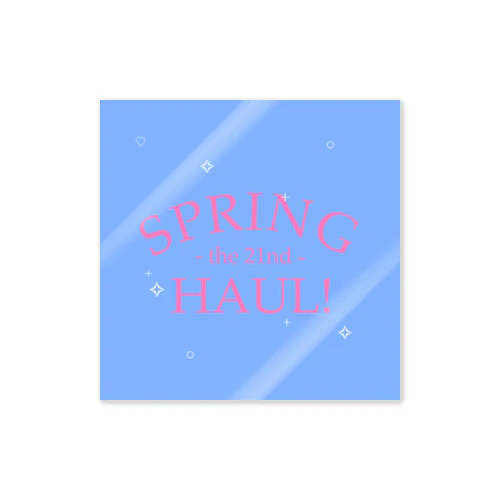 Spring Haul    blue×pink ステッカー