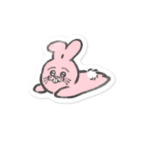 憎めないウサギ(ごろごろver.) Sticker