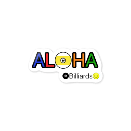 ALOHA Billiards ビリヤード デザイン ステッカー