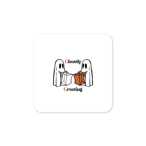 Ghostly Greeting Sticker