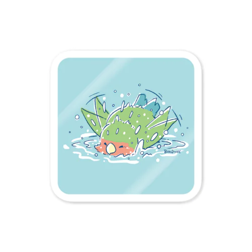 水浴びコザクラインコさん Sticker