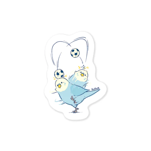 Lifting Budgerigar Sticker