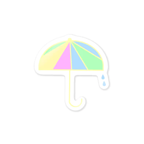 カラフル雨傘 Sticker