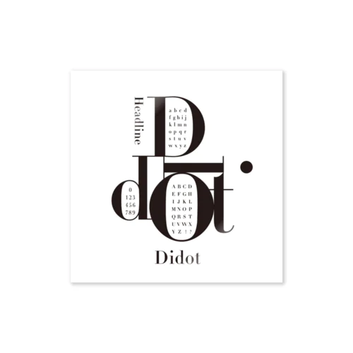 typo graphic -Didot Sticker