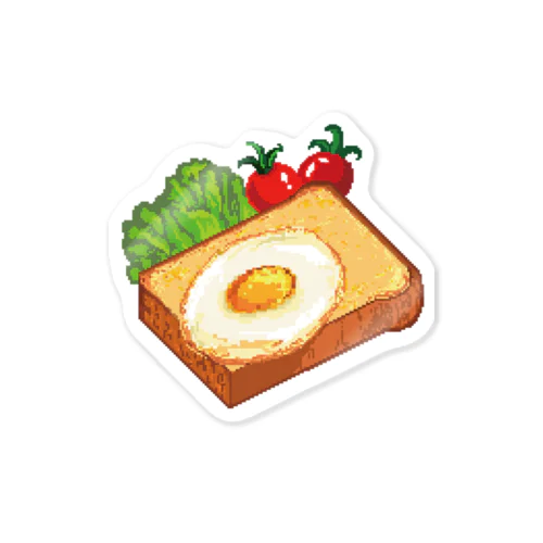 ピクセル・目玉焼きトースト Sticker