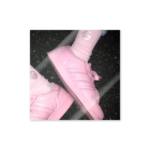 pink  sneakers ステッカー