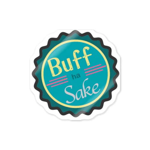 Buff ha Sake Sticker