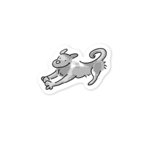 チャコールグレーのかわいい犬 Sticker