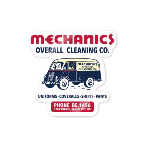 MECHANICS OVERALL CLEANING CO ステッカー