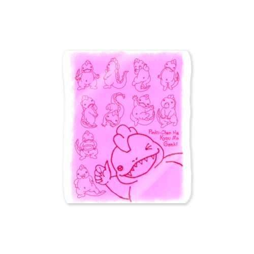 元気なぴんくちゃん Sticker