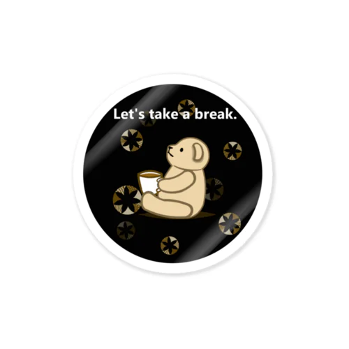 coffee break　（黒） Sticker