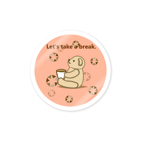 coffee break（ピンク） Sticker