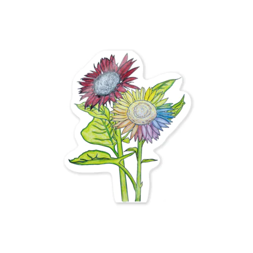 Sun Flower ひまわり Sticker